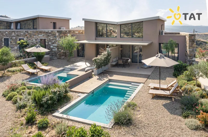 Фото отеля Etheres living in nature 4* Halkidiki — Sitonija Grieķija ārpuse un baseini