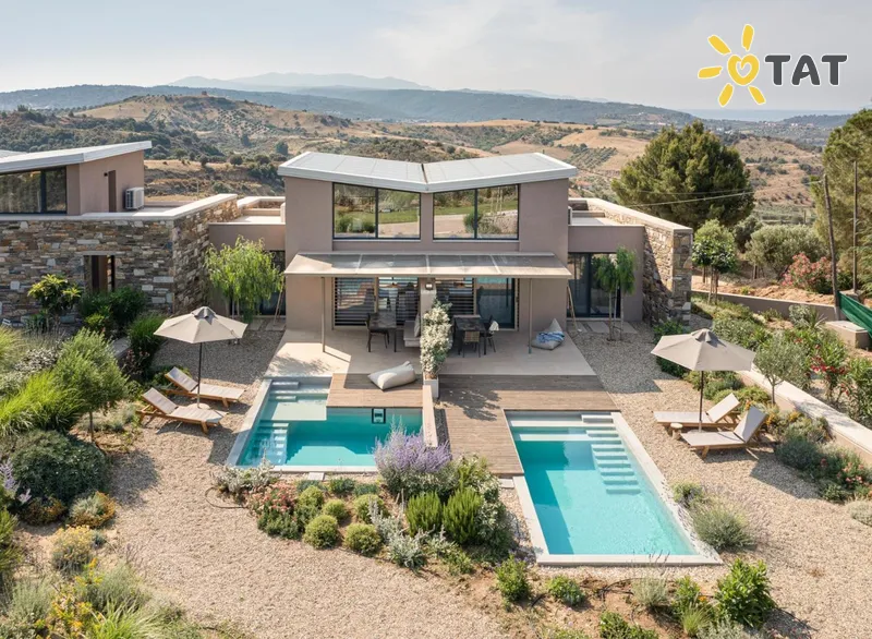 Фото отеля Etheres living in nature 4* Halkidiki — Sitonija Grieķija ārpuse un baseini