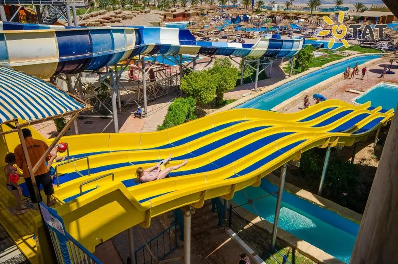 Фото отеля Titanic Beach Spa & Aqua Park 5* Хургада Египет аквапарк, горки