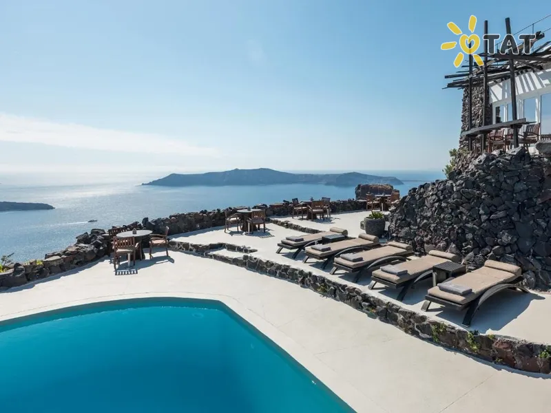 Фото отеля Honeymoon Petra Villas 5* Santorini Graikija išorė ir baseinai