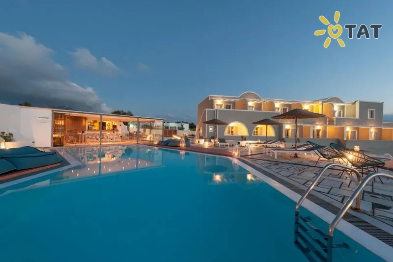Фото отеля Caldera's Dolphin Suites 4* Santorini Graikija išorė ir baseinai