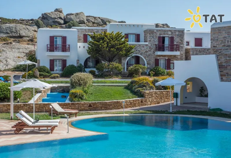 Фото отеля Naxos Palace Hotel 4* о. Наксос Греция экстерьер и бассейны