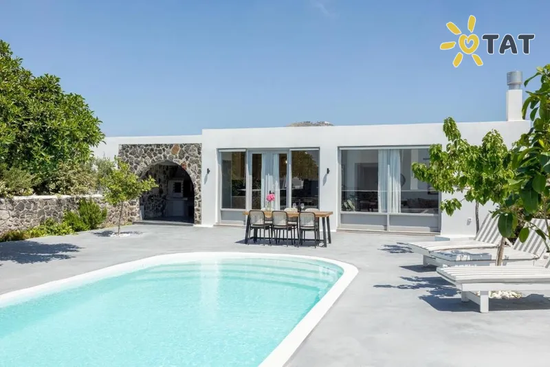 Фото отеля Thermes Luxury Villas 3* о. Санторини Греция экстерьер и бассейны