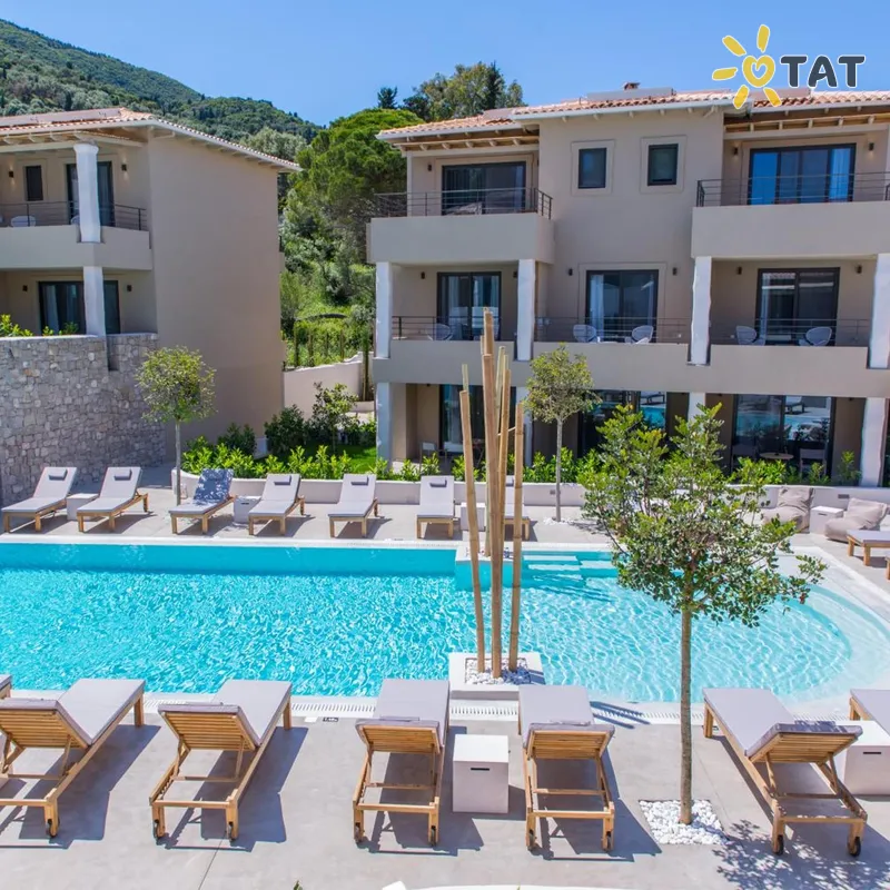 Фото отеля Crystal Waters Hotel 4* о. Лефкас Греция экстерьер и бассейны