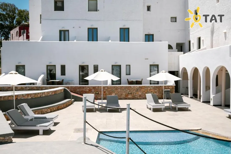 Фото отеля Omiros Hotel 4* о. Санторини Греция экстерьер и бассейны