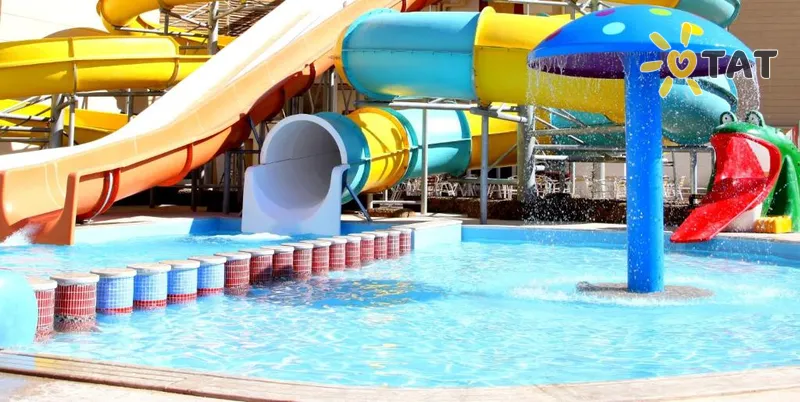 Фото отеля King Tut Aqua Park Beach Resort 4* Хургада Египет аквапарк, горки