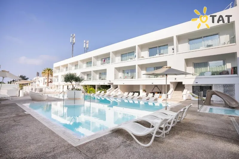 Фото отеля Liquid Hotel Apartments 4* Айя Напа Кипр экстерьер и бассейны
