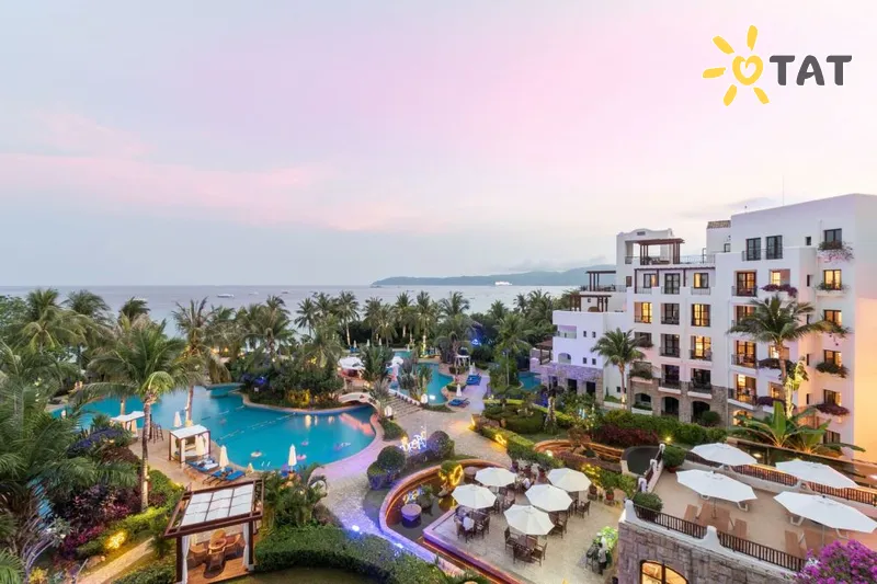 Фото отеля Aegean Suites Sanya Yalong Bay Resort 5* apie. Hainanas Kinija išorė ir baseinai