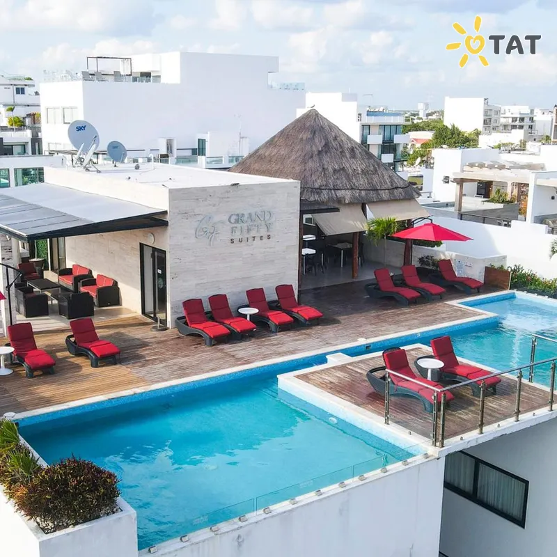 Фото отеля Grand Fifty Suites 5* Плая дель Кармен Мексика экстерьер и бассейны